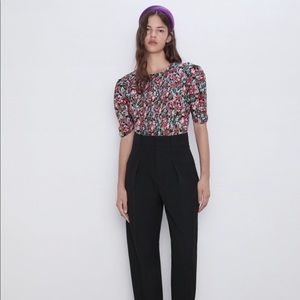 NWT: Zara Floral Blouse